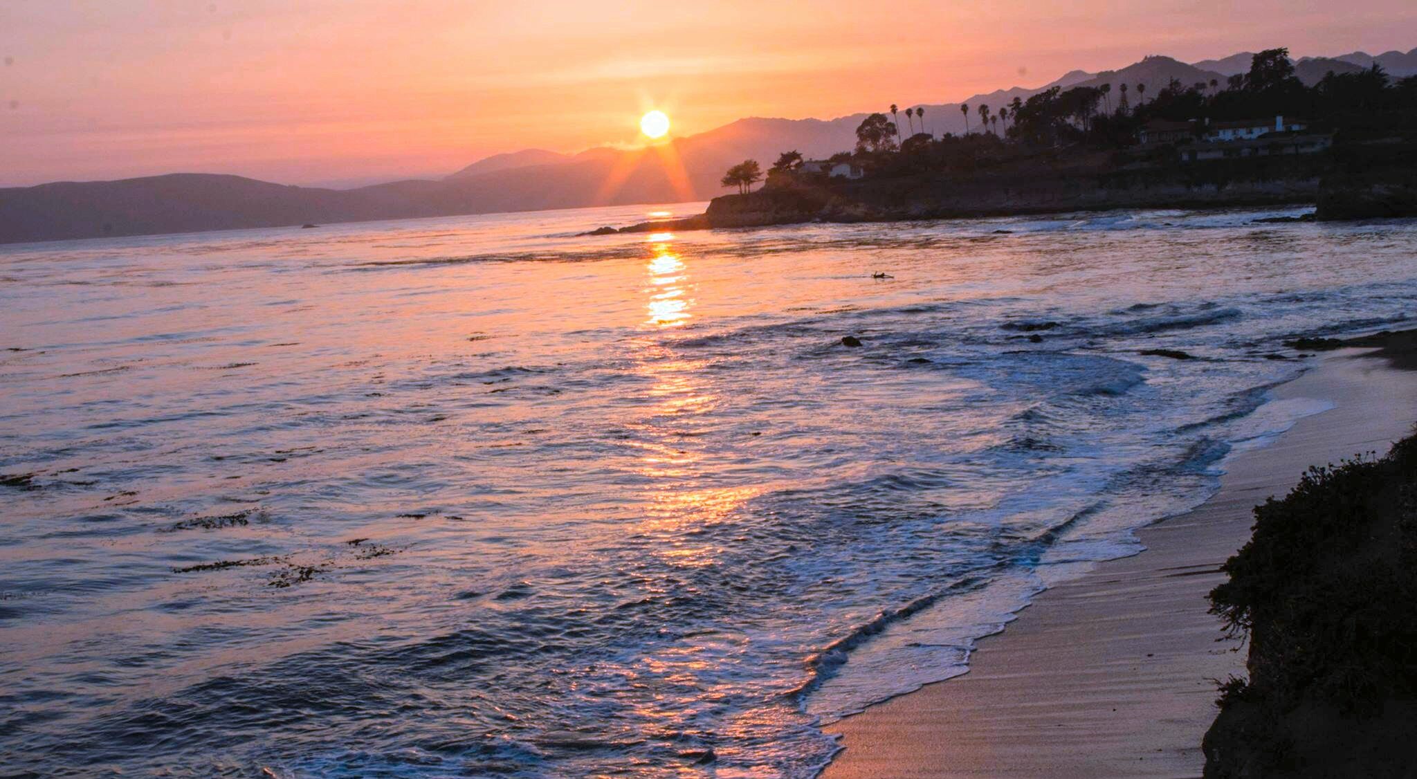 Photo of sunset at Shell Beach, CA